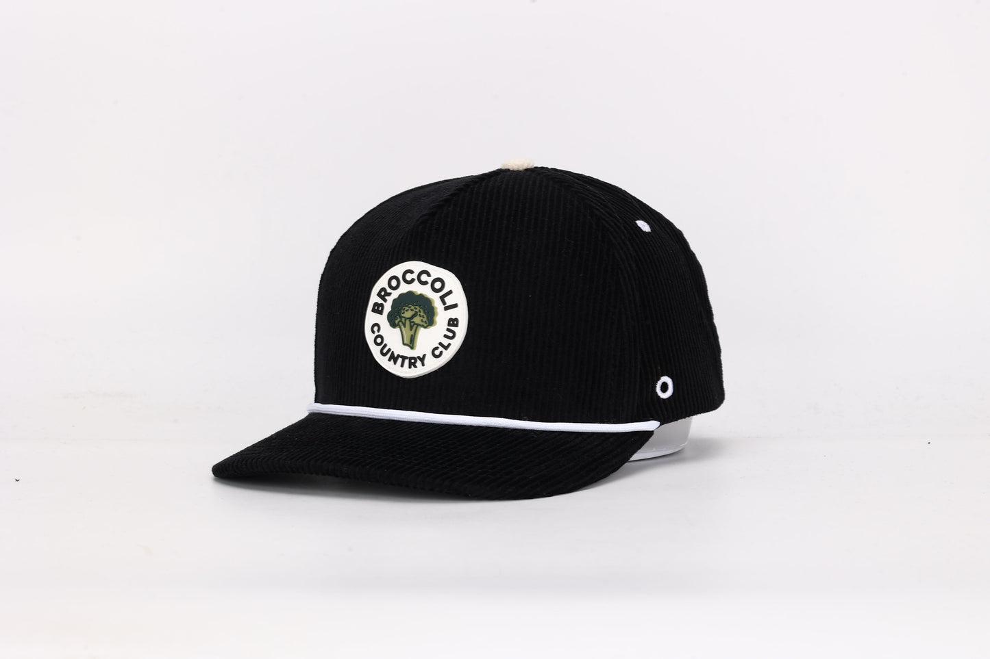 Black Corduroy Rope Hat