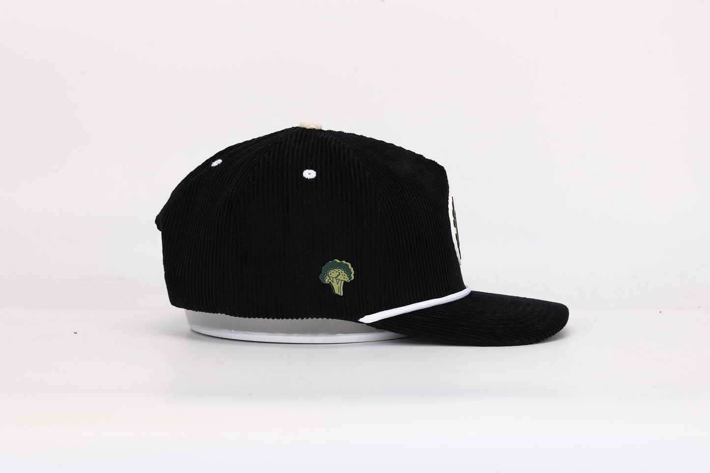 Black Corduroy Rope Hat